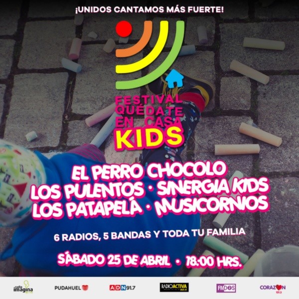 El line up de “Quédate en Casa Kids”.