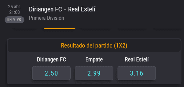 Las cuotas para este partido de las semifinales de la Liga de Nicaragua. (Foto: Coolbet).