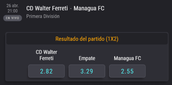 Estas son las cuotas correspondientes a este partido. (Foto: Coolbet).