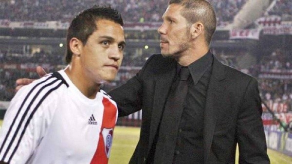 Simeone junto a Alexis en River Plate. (FOTO: Archivo)