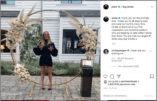 La publicación con que Adele detonó la locura de sus fanáticos.