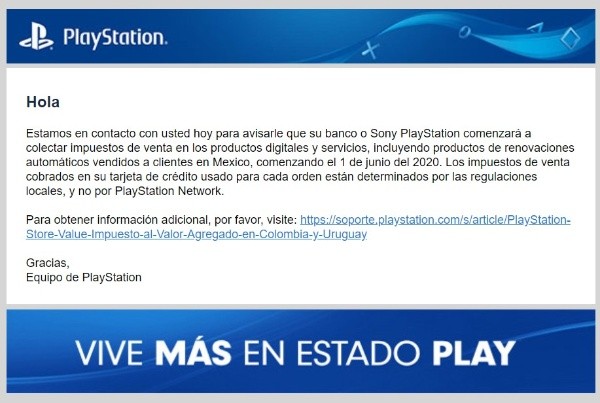 Notificación por cobro de impuestos