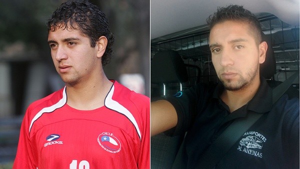 Arenas como jugador y ahora como repartidor. (FOTO: Emol)