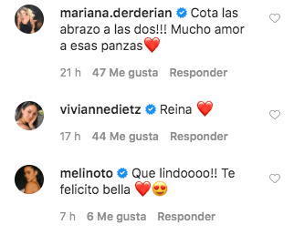 Otros de los mensajes que le enviaron a Catalina Castelblanco tras revelar la noticia.