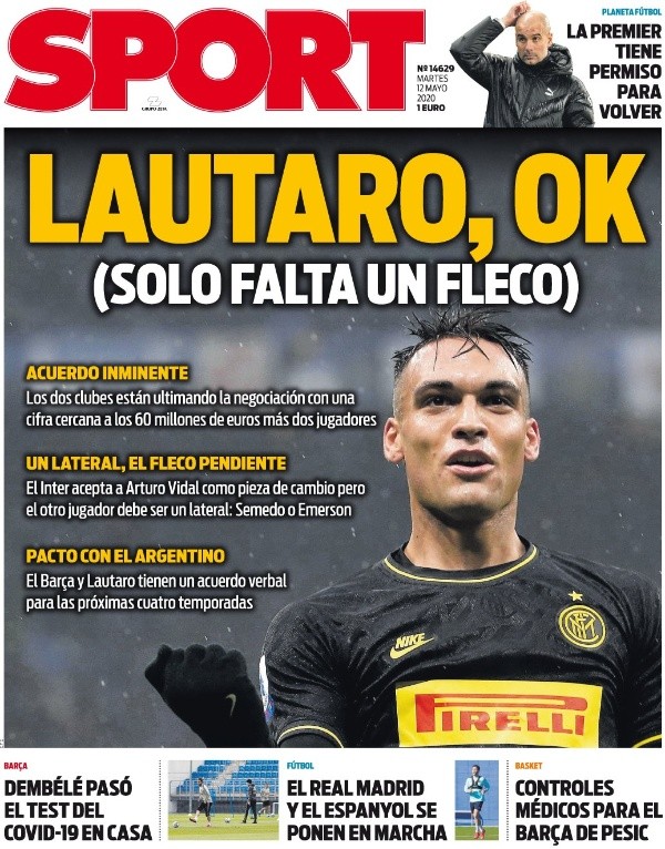 Portada Diario Sport (martes 12/05)