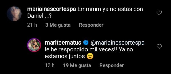 La confirmación de Marité Matus sobre el quiebre con Daniel Valenzuela.