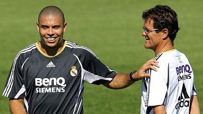 Ronaldo y Capello en Real Madrid.
