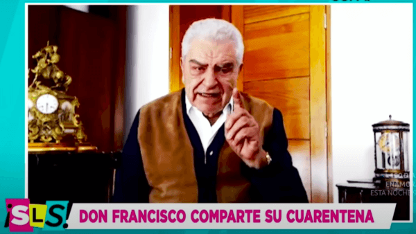Con el pelo completamente blanco se dejó ver Don Francisco en su contacto con Telemundo.
