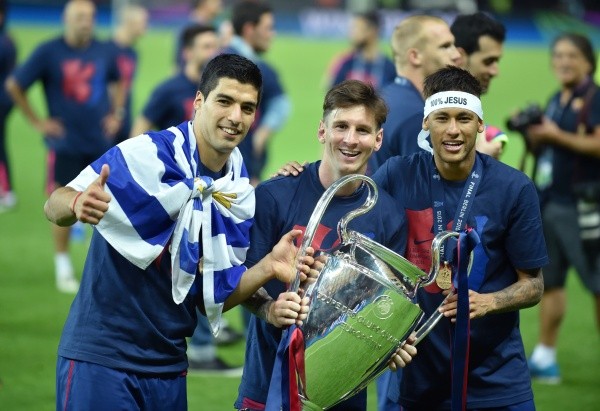 Neymar ganó la Champions League 2014/2015 con el Barcelona junto a la MSN