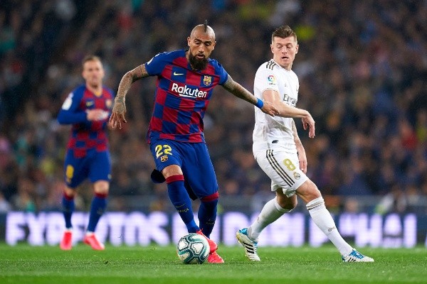 Arturo Vidal tendrá la misión de mantenerse en la punta de la tabla de posiciones junto al Barcelona, donde le sacan dos puntos de ventaja al Real Madrid. Foto: Getty Images