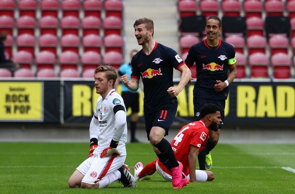 Timo Werner es la gran figura del Leipzig y viene de marcar un triplete en el último encuentro de su equipo. (Foto: Getty)