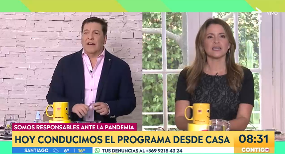 Tras la visita del senador Ossandón y la confirmación de su positivo por Covid-19, Contigo en la Mañana mandó a Julio César Rodríguez y Monserrat Álvarez a realizar el programa de manera remota. Poco después, la conductora dio positivo asintomático y su compañero negativo, pero ahora tiene síntomas.
