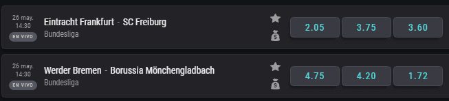 Los partidos programados con las correspondientes cuotas para que te la juegues en esta nueva fecha de la Bundesliga junto a Coolbet.