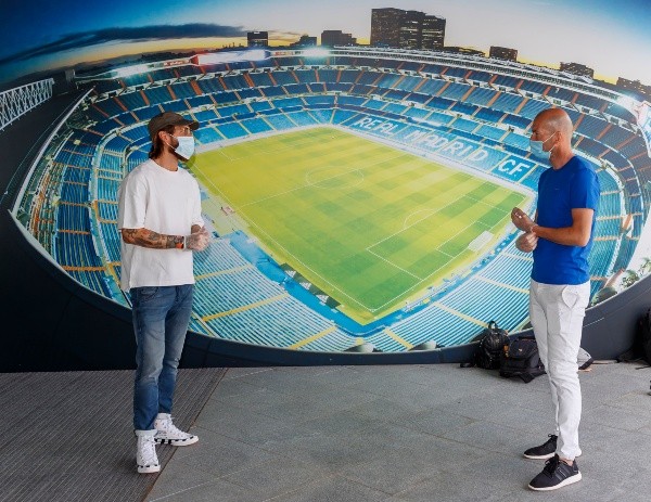Zinedine Zidane y Sergio Ramos con distanciamiento social en el Real Madrid.