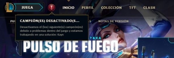 Kayn desactivado de LoL