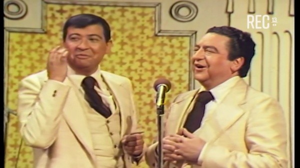 Pepe Tapia y Guillermo Bruce juntos en llamado “Tribunal de la risa”, de 1979.