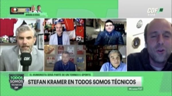 Stefan Kramer fue invitado al programa Todos Somos Técnicos del CDF para hablar sobre su participación en el Torneo eSports Celebrity que arrancará este viernes. (FOTO: Pantallazo)