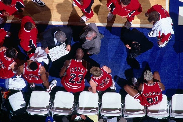 Michael Jordan y su equipazo de los Bulls - Getty