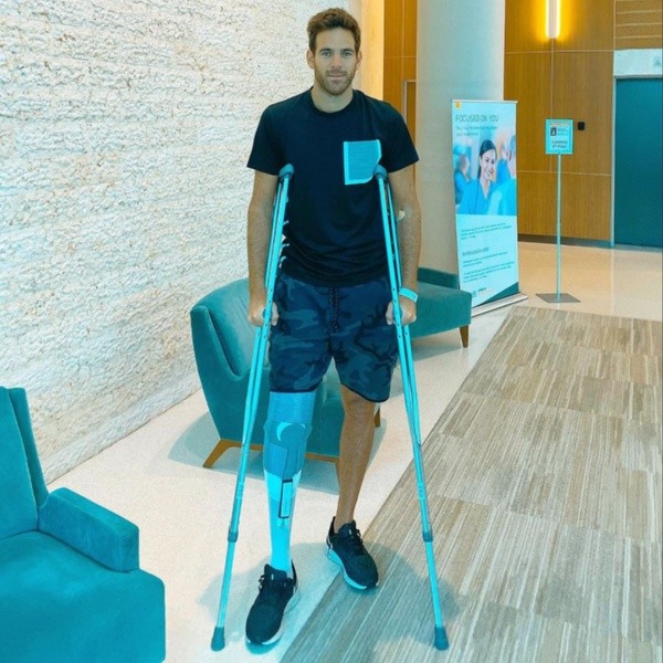 Juan Martín del Potro está en proceso de recuperación tras sufrir una lesión en su rodilla derecha. (FOTO: @delpotrojuan)