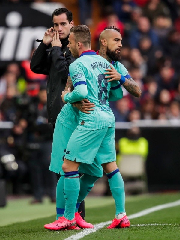 Cada vez que ha ingresado desde la banca, Arturo Vidal ha dejado todo en la cancha. Las estadísticas hoy, a días del regreso del torneo, lo ponen como uno de los mejores suplentes de La Liga. Foto: Getty Images