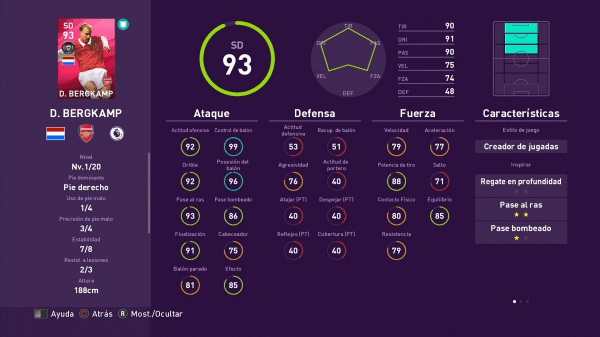 Bergkamp en PES 2020