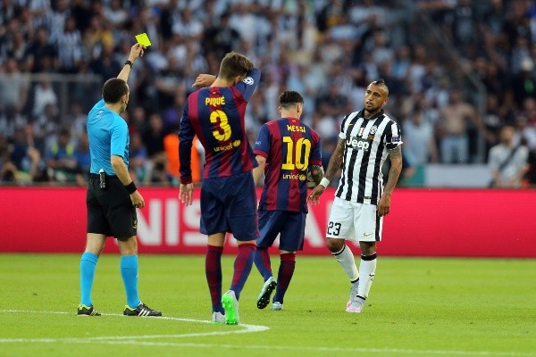 Amonestación de Arturo Vidal en la final de la Champions League