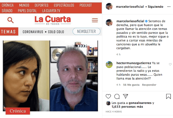 El mensaje de Marcelo Ríos contra Alberto Plaza