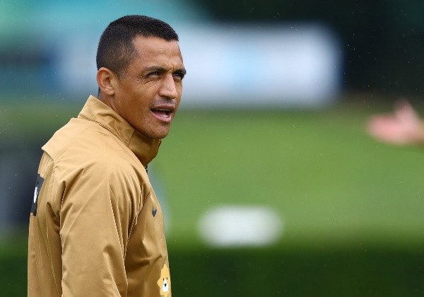 Alexis Sánchez en el regreso a los entrenamientos con el Inter.