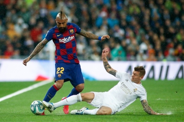 Arturo Vidal en el clásico ante el Real Madrid (Getty Images)