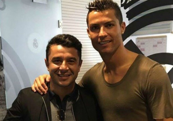 El encuentro de Rodrigo Tello y Cristiano Ronaldo.