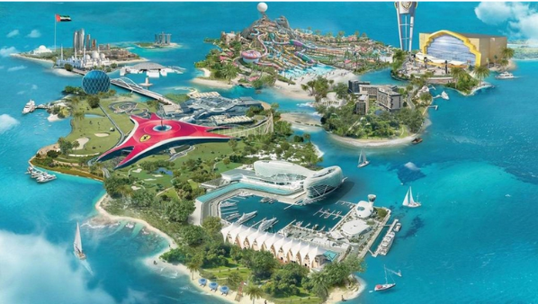 La Isla Yas es una de las más llamativas de Abu Dhabi. Entre sus atracciones cuenta con parques temáticos de Ferrari y Warner Bros.
