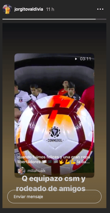 Jorge Valdivia recordó el triunfo por 1-0 ante Corinthians en la Copa Libertadores de 2018.