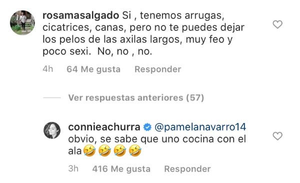 Las reacciones de Connie Achurra a los comentarios en Instagram. (3)