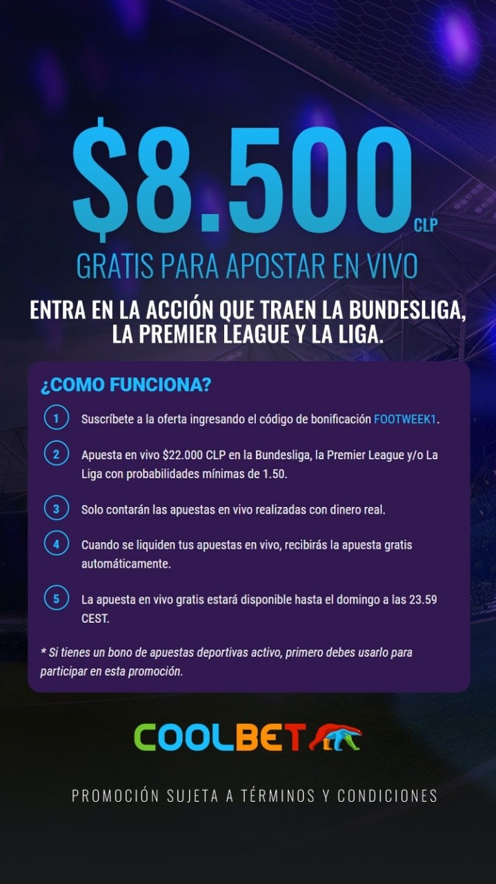 Si quieres participar en esta espectacular promoción de    Coolbet, solo sigue las instrucciones de la imagen. Aplican términos y condiciones.