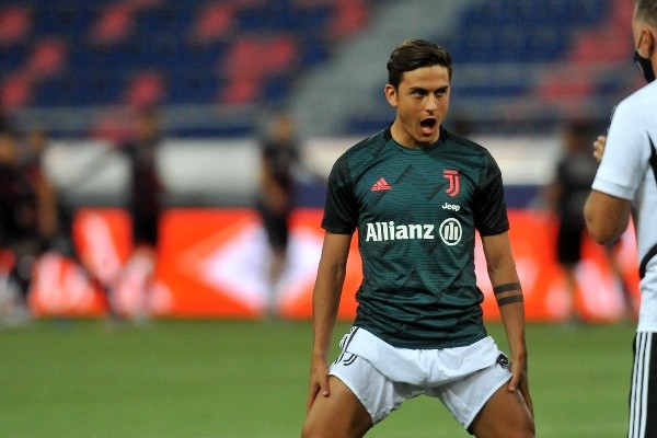 Dybala en la previa del duelo Bologna-Juventus,