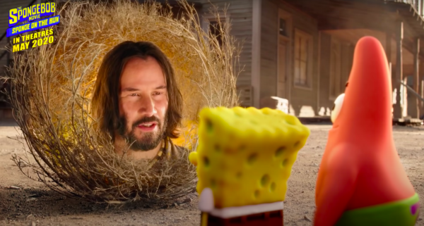 Keanu Reeves es una de las figuras invitadas que aparecerá en la próxima película de “Bob Esponja”.