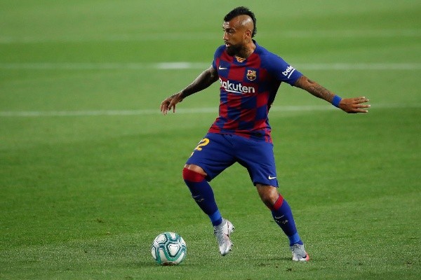 Arturo Vidal en el Barcelona-Athletic.