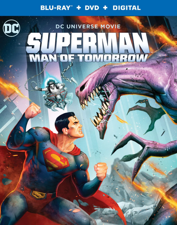 Portada del BluRay de &quot;Superman: Man of Tomorrow&quot;.