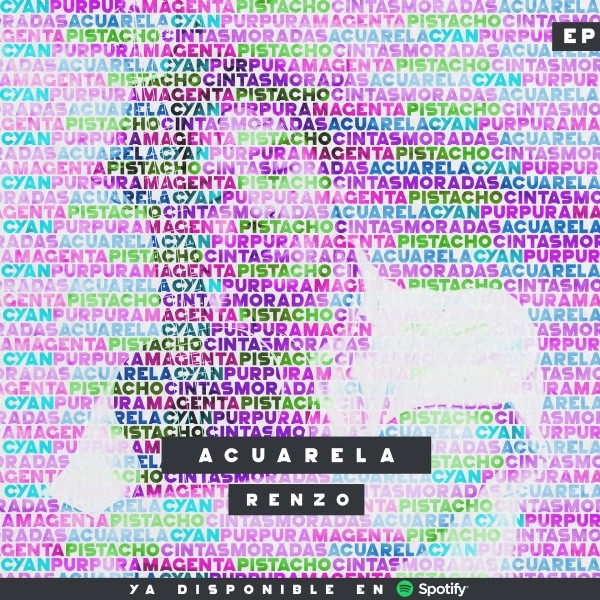 Portada para el EP “Acuarela”, de Renzo.