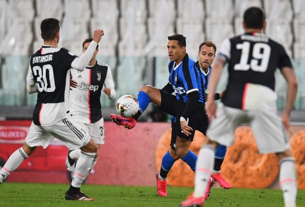 Alexis Sánchez suma 18 partidos por el Inter con saldo de un gol y dos asistencias (Getty Images)
