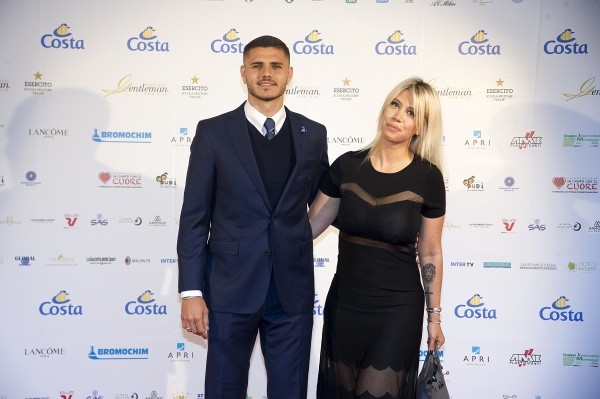 Mauro Icardi junto a su polémica esposa (Getty Images)