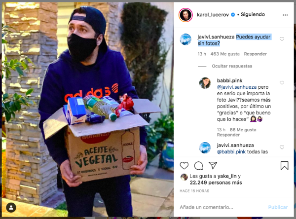 La publicación de Karol Lucero.