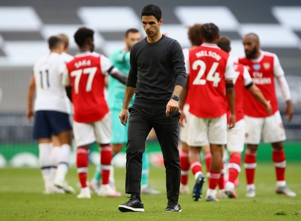 Mikel Arteta tenía una final ante Tottenham la jornada anterior y cayeron por 2-1. Ahora se les acaban las opciones para salvar la temporada. (Foto: Getty)