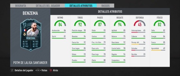 Habilidades de Benzema