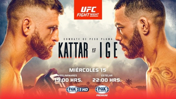 En la pelea estelar del UFC, se enfrentarán Kalvin Kattar ante Dan Ige. Todo a partir de las 19:00 horas.