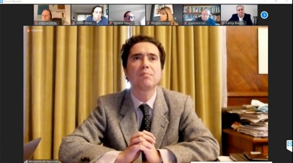 El ministro Briones participó por videoconferencia.