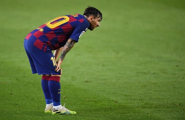 Messi golpeado por la derrota ante el Osasuna
