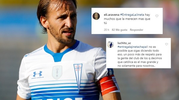 Chapa Fuenzalida ha sido muy criticado por algunos fanáticos cruzados que no lo creen merecedor de la jineta de capitán.