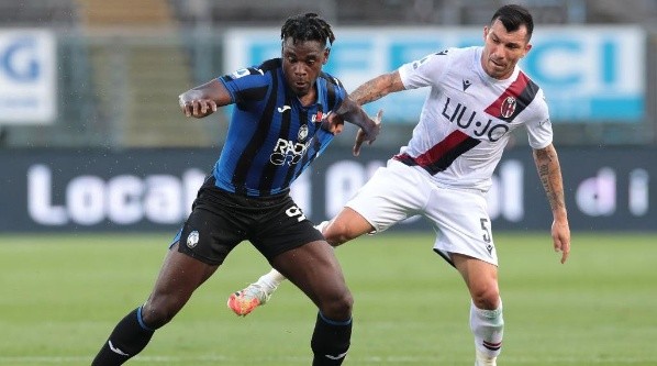 during the Serie A match between Atalanta BC and Bologna FC at Gewiss Stadium on July 21, 2020 in Bergamo, Italy.-Not Released (NR) during the Serie A match between Atalanta BC and Bologna FC at Gewiss Stadium on July 21, 2020 in Bergamo, Italy.-Not Released (NR)