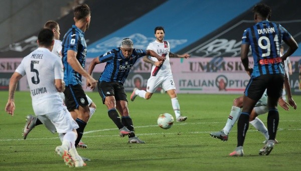 Luis Fernando Muriel fue el autor del único gol del partido, el que deja al Atalanta segundo en la tabla y los transforma en los más goleadores del torneo en este siglo. Foto: Getty Images